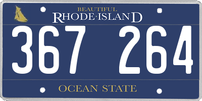 RI license plate 367264