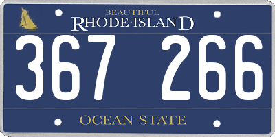 RI license plate 367266
