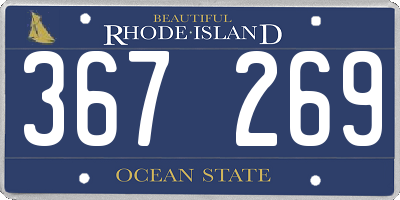 RI license plate 367269