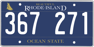 RI license plate 367271