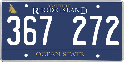 RI license plate 367272