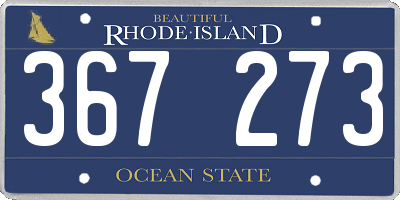 RI license plate 367273