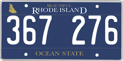 RI license plate 367276