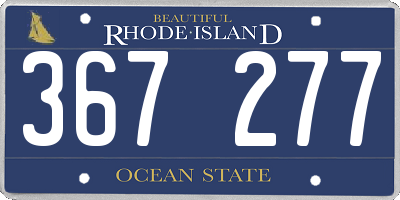 RI license plate 367277