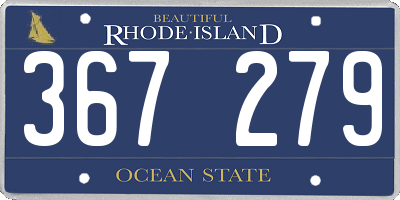 RI license plate 367279