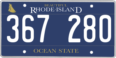RI license plate 367280
