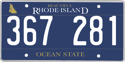 RI license plate 367281