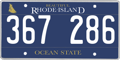 RI license plate 367286