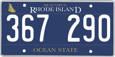 RI license plate 367290