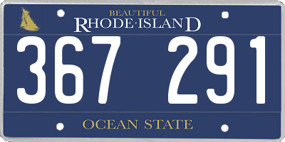 RI license plate 367291