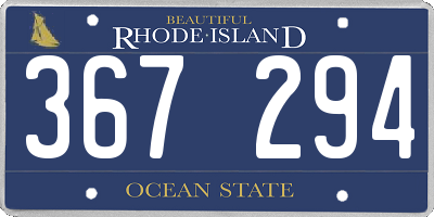 RI license plate 367294
