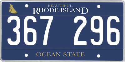 RI license plate 367296