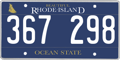 RI license plate 367298
