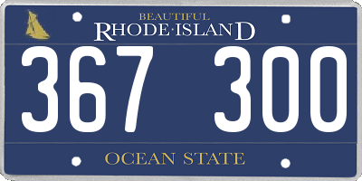 RI license plate 367300