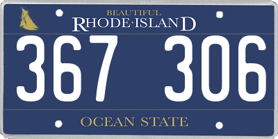 RI license plate 367306