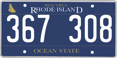 RI license plate 367308
