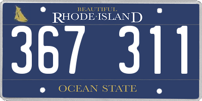 RI license plate 367311