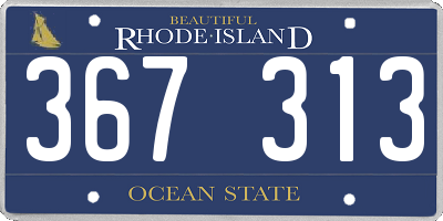RI license plate 367313