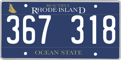 RI license plate 367318
