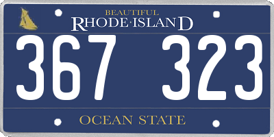 RI license plate 367323