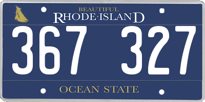 RI license plate 367327