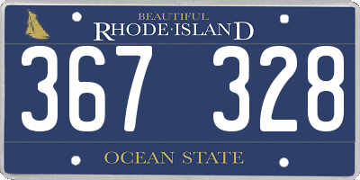 RI license plate 367328