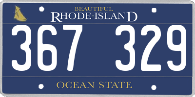 RI license plate 367329
