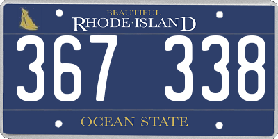 RI license plate 367338