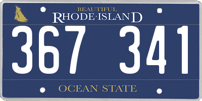RI license plate 367341
