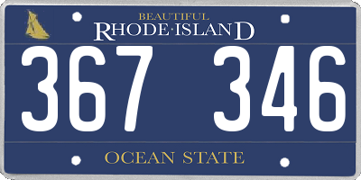 RI license plate 367346