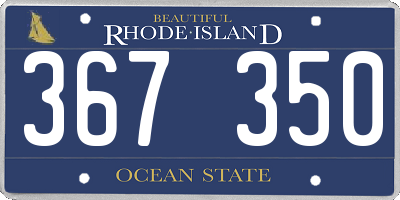 RI license plate 367350