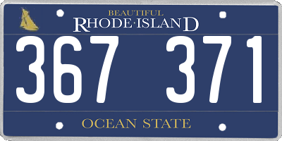 RI license plate 367371