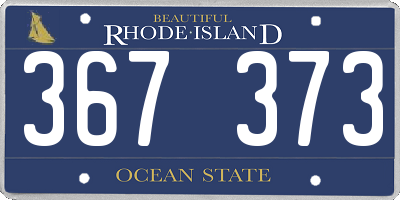 RI license plate 367373