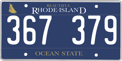 RI license plate 367379