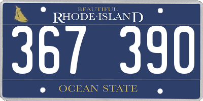 RI license plate 367390