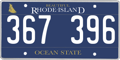 RI license plate 367396