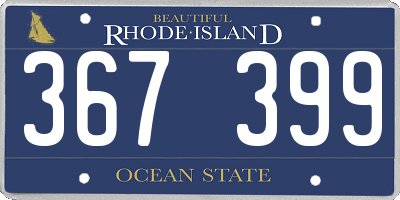 RI license plate 367399