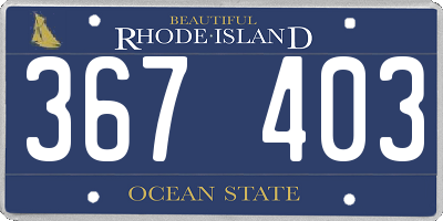RI license plate 367403