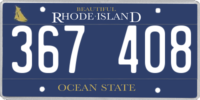 RI license plate 367408
