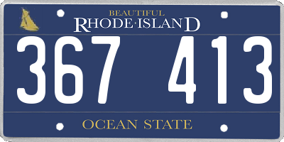 RI license plate 367413