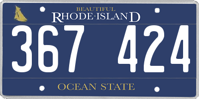 RI license plate 367424
