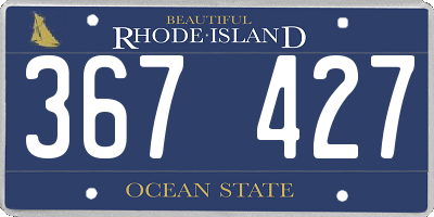 RI license plate 367427