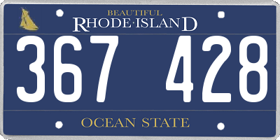 RI license plate 367428