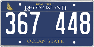 RI license plate 367448