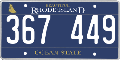 RI license plate 367449