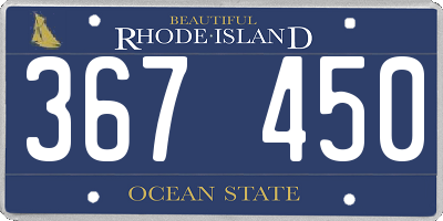 RI license plate 367450