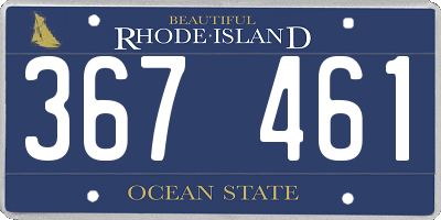 RI license plate 367461