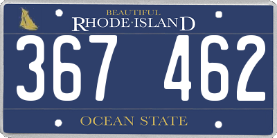 RI license plate 367462