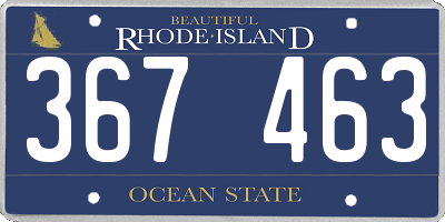 RI license plate 367463