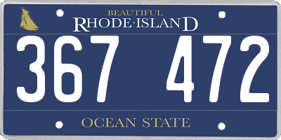 RI license plate 367472